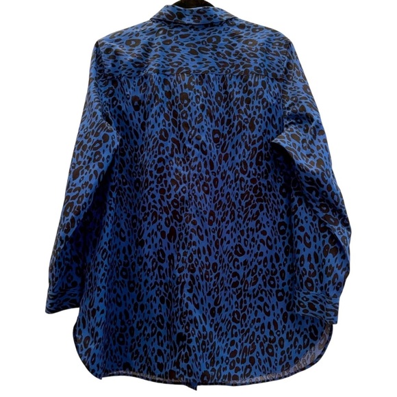 CHICO’S NO-IRON Woman’s Long Sleeve Top with Animal Print size Large - Picture 2 of 6